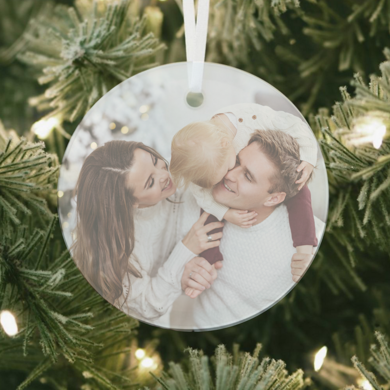 3.5" x 3.5" Circle Glass Ornament (Flat) image 0