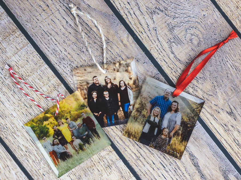 3.5" x 3.5" Square Glass Ornament (Beveled) image 0
